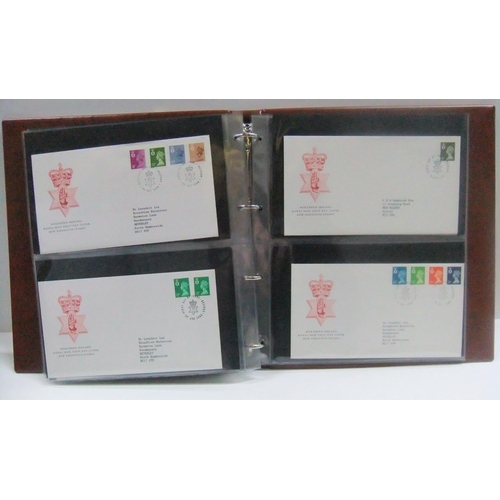 266 - 2 good albums of GB FDC - 1980s, 1 album of Machins, NI, Scotland etc other sets (2)