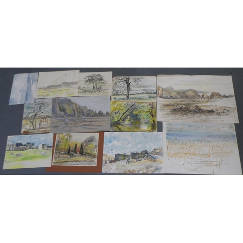 564 - Harry TOOTHILL (1917-2001), collection of 12 fine quality unframed watercolours (12)