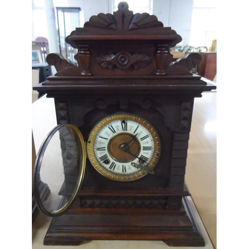 208 - Ansonia Clock Co Eight Day Syria Mantel Clock with key