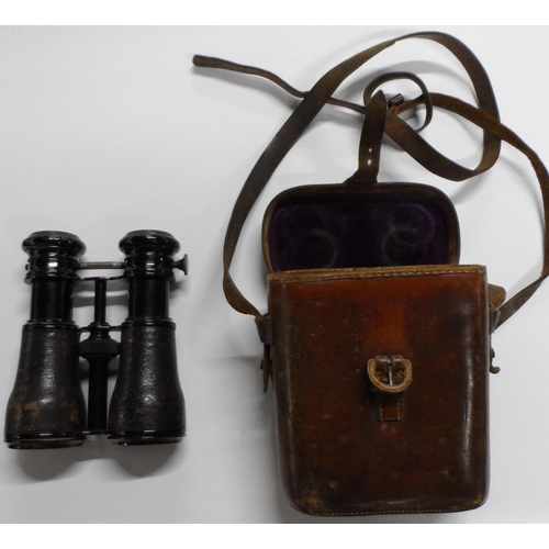 45 - Rare antique unmarked binoculars with adjustable lenses for differing uses, marked on the binoculars... 