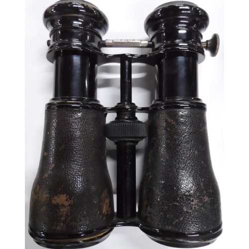 45 - Rare antique unmarked binoculars with adjustable lenses for differing uses, marked on the binoculars... 