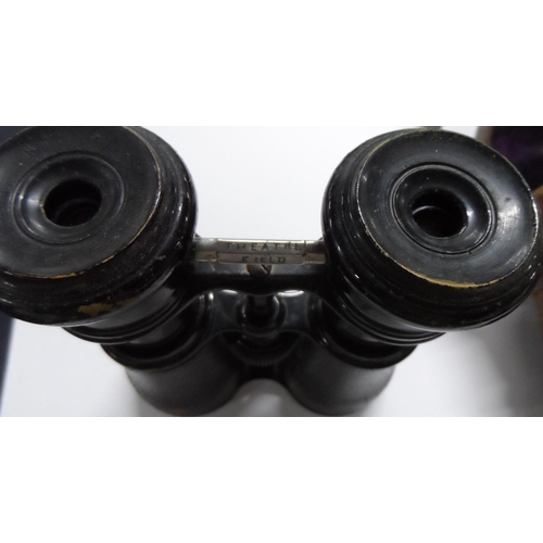 45 - Rare antique unmarked binoculars with adjustable lenses for differing uses, marked on the binoculars... 