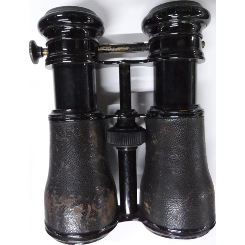 45 - Rare antique unmarked binoculars with adjustable lenses for differing uses, marked on the binoculars... 