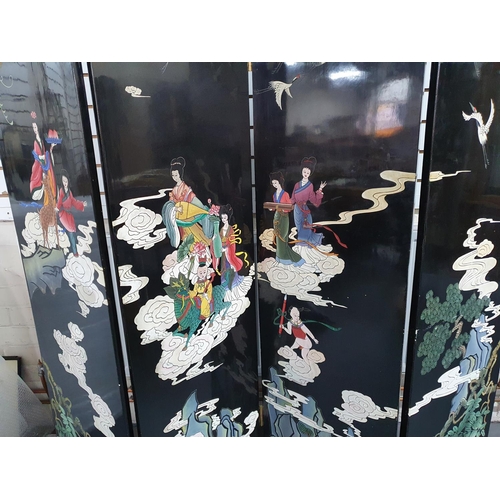 136 - Large, 4-screen Chinese panel

Total size 160cm x 183cm

The screen is in very good condition overal... 