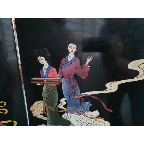 136 - Large, 4-screen Chinese panel

Total size 160cm x 183cm

The screen is in very good condition overal... 