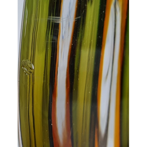 213 - Heavy, large, vintage, Murano green & yellow vase (a/f),

33 cm tall

Chip to edge