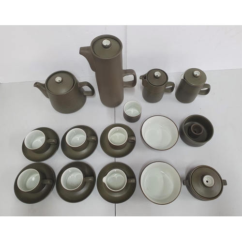 153 - Quantity of vintage, dark green Denby stoneware (Qty)