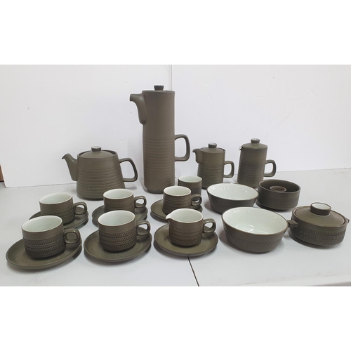 153 - Quantity of vintage, dark green Denby stoneware (Qty)