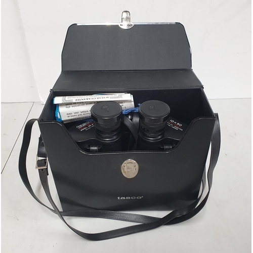 40A - Pair of Tasco 10 x 50 binoculars together with case etc