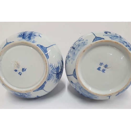 142 - Pair of 20thC, good quality Chinese B&W lidded dishes (2),

Both 26 cm tall