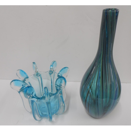 217 - Two quality unmarked glass vases in differing forms (2)