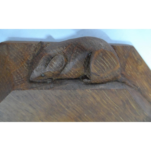 47 - Mid 20thC Mouseman tea-pot stand,

20 x 20 cm