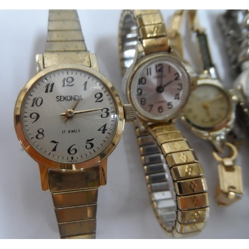 195 - Collection of 5 ladies vintage cocktail watches including 2 Seconda examples (5)