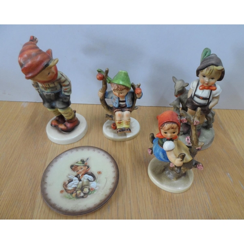 162 - Collection of 4 Goebel figurines & 1 Goebel pin dish (5)