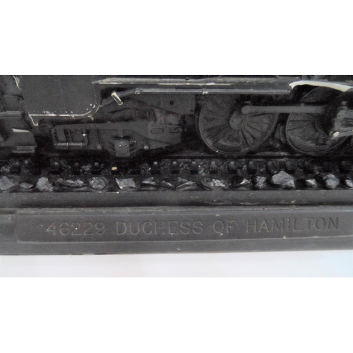 19 - Four models of steam trains made from British coal, including the Battle of Britain, the 