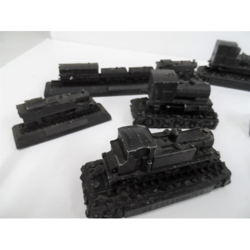 21 - Collection of 10 smaller models of steam trains made from British coal (10)