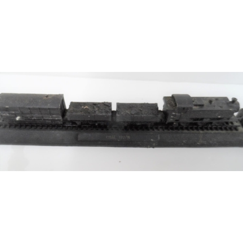 21 - Collection of 10 smaller models of steam trains made from British coal (10)