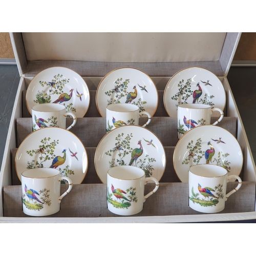 166 - Cased Royal Worcester demi-tasse coffee-can set of 6 cups & 6 saucers,

All appear in good condition