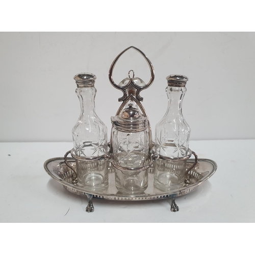 52 - Fine quality antique E.P.N.S condiment set