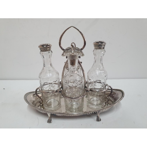 52 - Fine quality antique E.P.N.S condiment set