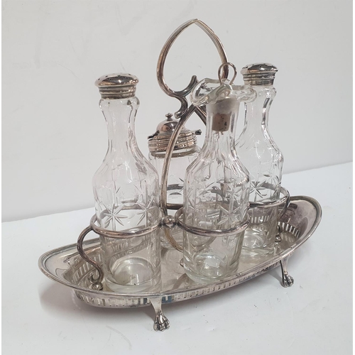 52 - Fine quality antique E.P.N.S condiment set