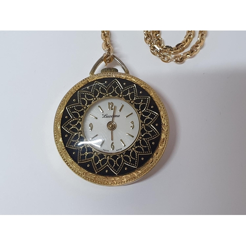 196 - Fine quality, Swiss made, vintage ladies fob type watch on metal chain