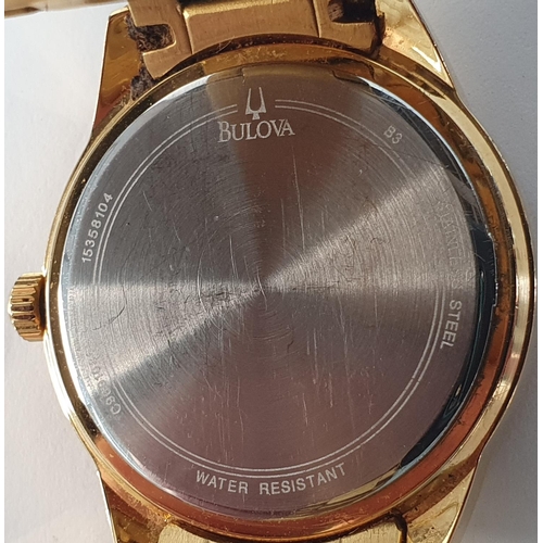 197 - Gents Bulova wrist-watch with metal strap,