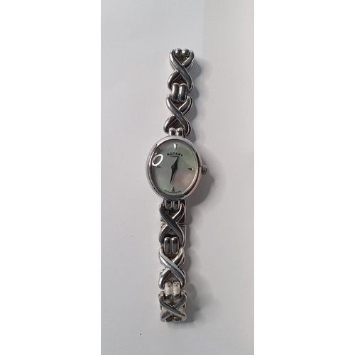 202 - Ladies sterling silver Rotary watch with spare links