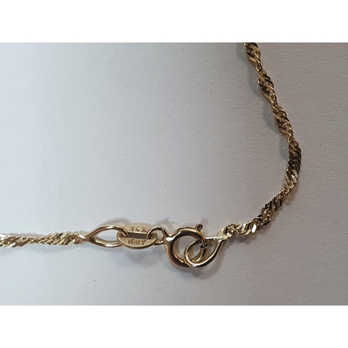 109 - Italian 14ct gold chain & pendant with a single, round cut diamond, 0.25ct,

The chain is 44 cm long... 