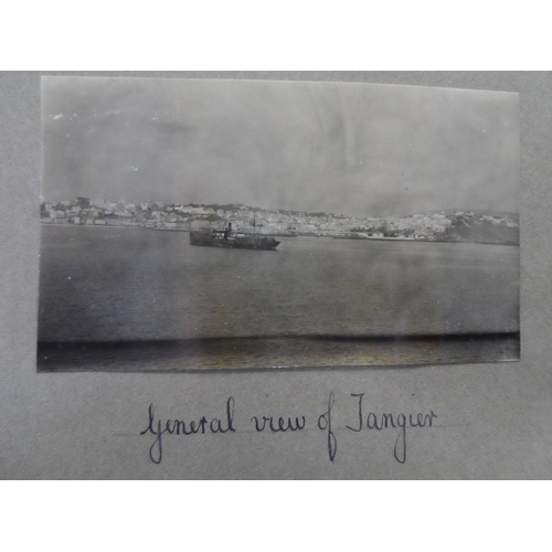 230 - Photograph album depicting a cruise trip in 1935 to Casablanca, Tangier, Gibralter & Lisbon on the S... 