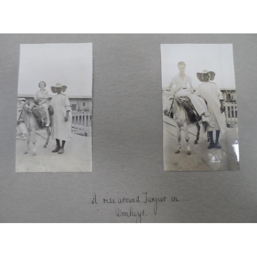 230 - Photograph album depicting a cruise trip in 1935 to Casablanca, Tangier, Gibralter & Lisbon on the S... 