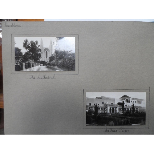 230 - Photograph album depicting a cruise trip in 1935 to Casablanca, Tangier, Gibralter & Lisbon on the S... 