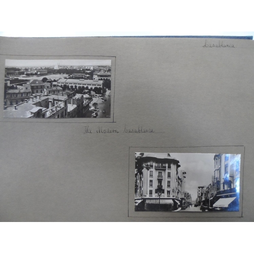 230 - Photograph album depicting a cruise trip in 1935 to Casablanca, Tangier, Gibralter & Lisbon on the S... 