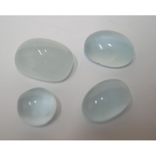 133 - 4 Aquamarine gemstones, 3 oval cut, 1 round cut

7.50ct, 4.50ct, 3.50ct, 2.50ct