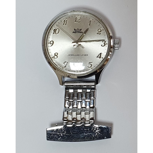 55 - Nurses vintage fob watch by Astral