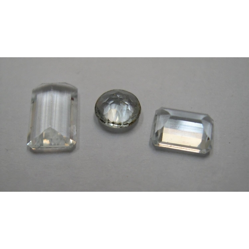 134 - 9 aquamarine, various cuts, approx 10.5ct