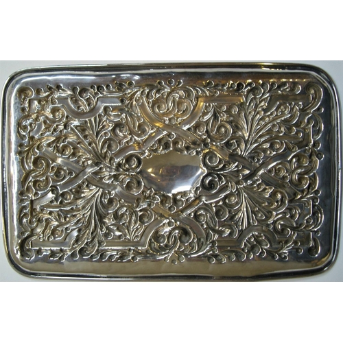 66 A - ornate 1912 sterling silver tray by Williams of Birmingham

approx 254 grams,                 19 x 3... 