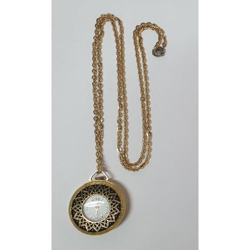 442 - Fine quality, Swiss made, vintage ladies fob type watch on metal chain