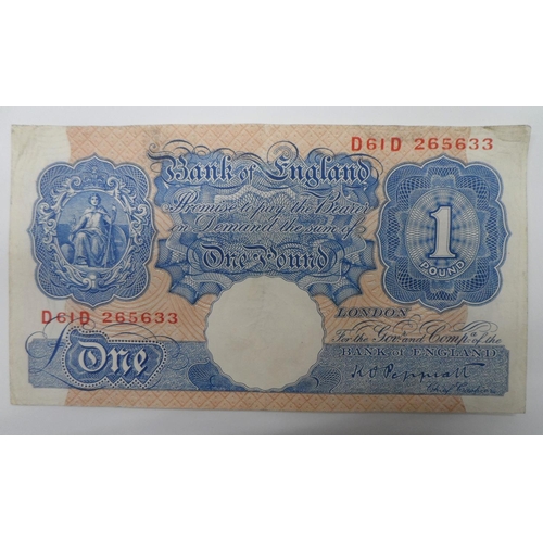 454 - 1941 £1 Peppiatt blue