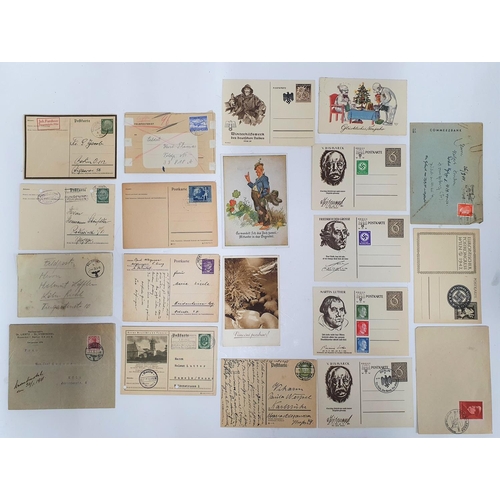 460 - Collection of German stamped envelopes & postcards, mainly 1930s/40s, one 1911 (20)
