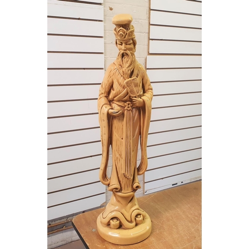 469 - Large, good quality resin figure of a Japanese elder,

In very good condition apart from a small pie... 