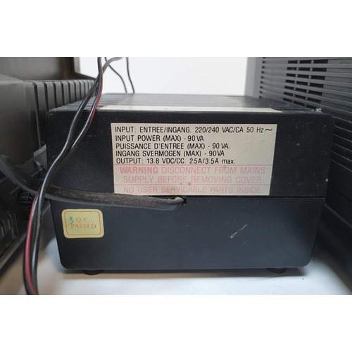 477 - A vintage Sony TVS II VK TV transmitter with a Samsung CL-125R Portable TV together with a Skiptech ... 