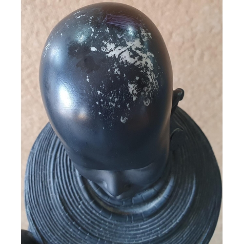 501 - Large resin figurine statue of an African lady and child by the Leonardo Collection, 

80 cm tall