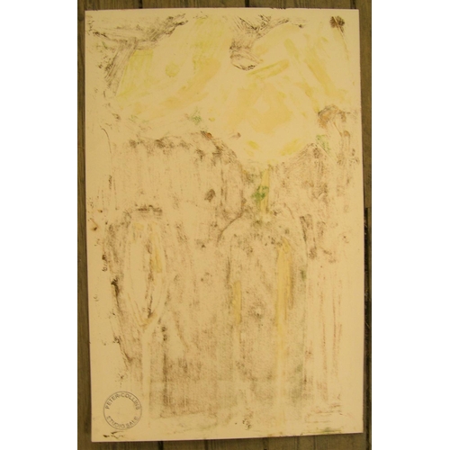 506 - 3 Peter Collins (1923-2001) modernist abstract oils on paper, still-life studies,

Approx average si... 
