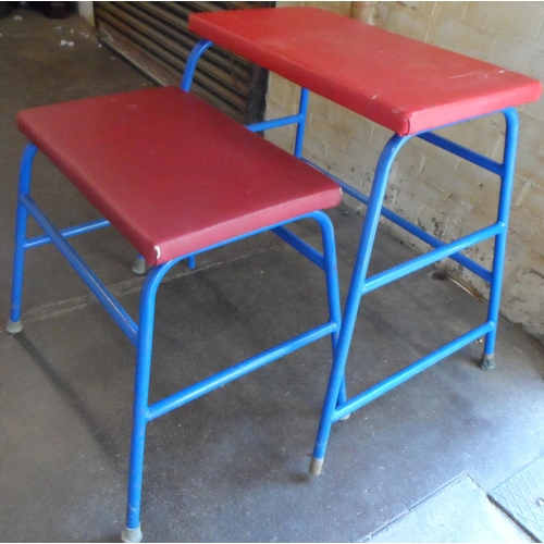 523 - Two children's activity frames with padded tops (2)