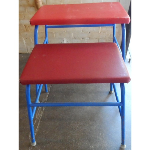 523 - Two children's activity frames with padded tops (2)