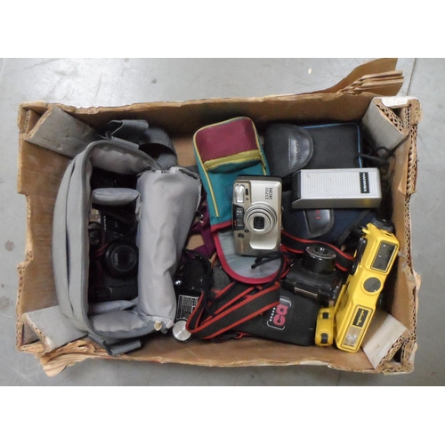 543 - Box full of cameras including a fine Pentax example (Qty)
