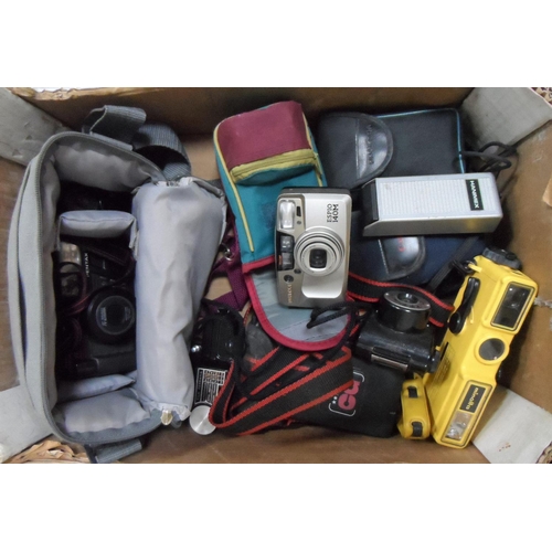 543 - Box full of cameras including a fine Pentax example (Qty)
