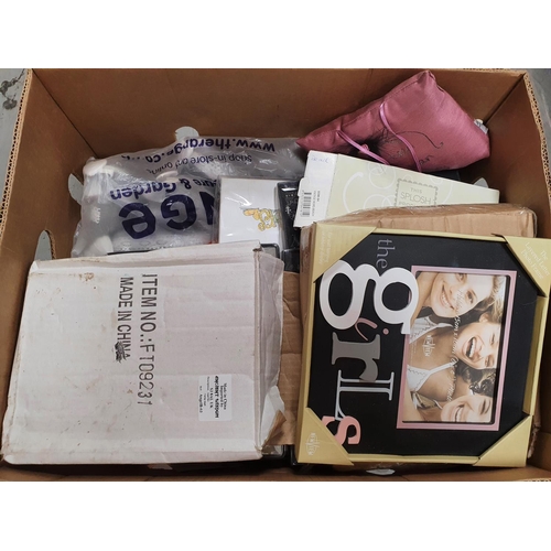 549 - Box of photo frames (many still boxed) and party accessories (Qty)