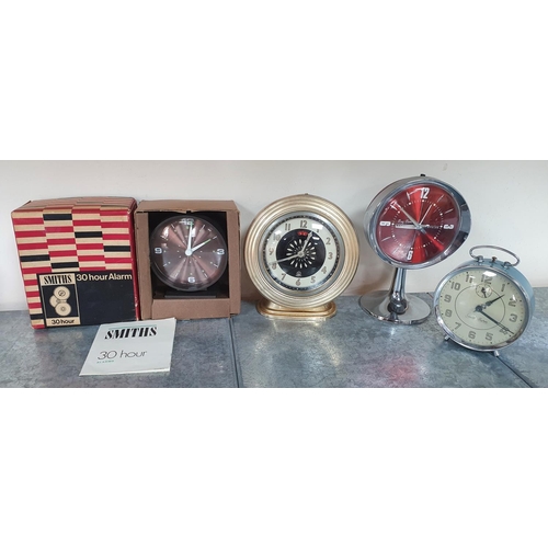 71 - Four vintage alarm clocks including a boxed example (4)